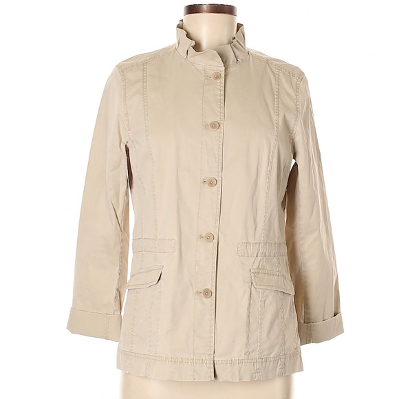 Eileen Fisher Solid Beige Jacket - Picture 1 of 2